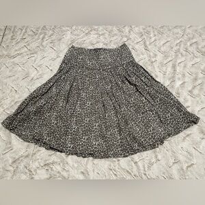 Liz Claiborne Flared Floral Pattern Midi Skirt